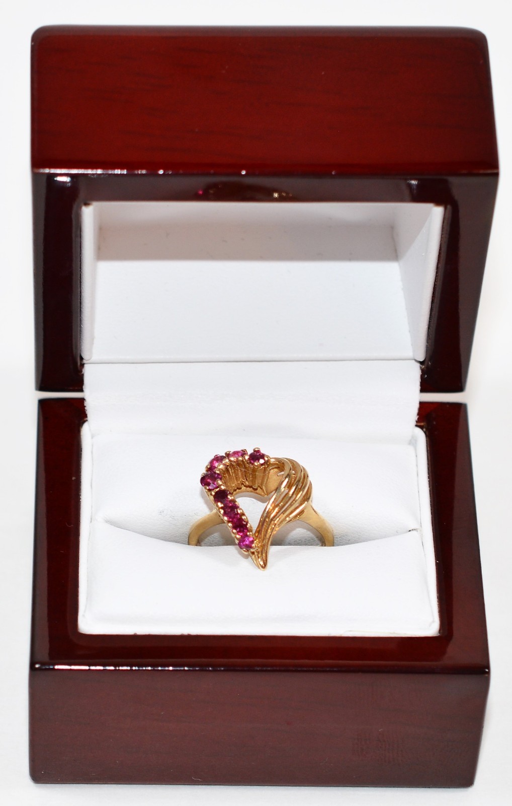 Natural Ruby Ring 14K Solid Gold .48tcw Gemstone … - image 12