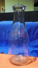 1 Quart Milk Bottle Embossed Oval Place for label But No Name/No Label
