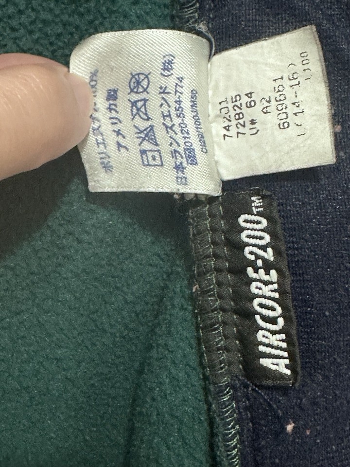 Land's End Fleece Jacket Hunter Green Women’s Sz L Full Zip Pockets