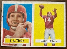 1957 Topps Football Y. A. Tittle #30!  Low Combined Shipping!
