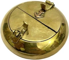 Handmed Vintage Brass Ashtray Cigar Cigarette Tobacco Marine Art Anchor, Gift