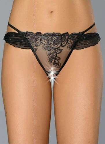 Damen-Slips, - Tangas/String Blumen