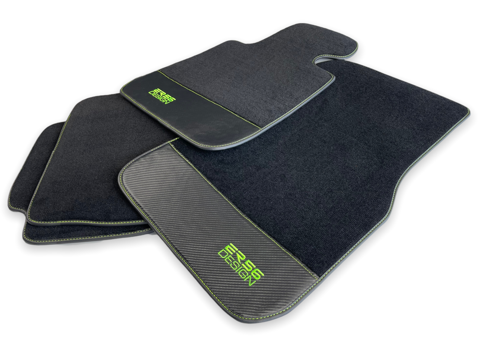 Floor Mats For BMW X4 Series F26 Model Carbon Fiber Leather ER56 Design