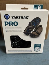 Yaktrax Pro Traction Device Unisex XL Black Winter Snow Ice Cleats One Pair New