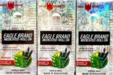 Eagle Brand Medicated Oil Aromatic Pain Relief Roll-On 0.27oz(Pack of 3)-07/2030