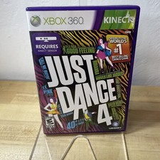 Just Dance 4 Microsoft Xbox 360 2012 Kinect Compatible Dance Game Complete CIB