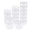 3 Sets 18 Empty STACKABLE INTERLOCKING Clear Storage Containers Round ...