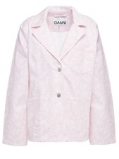 Ganni Floral-print Denim Jacket. Dk 42/uk 14 Rrp £233