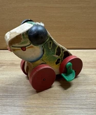 Vintage Fisher Price Jolly Jumper #450 Wooden Pull Toy