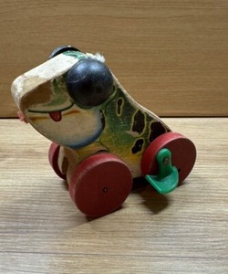 Vintage Fisher Price Jolly Jumper #450 Wooden Pull Toy