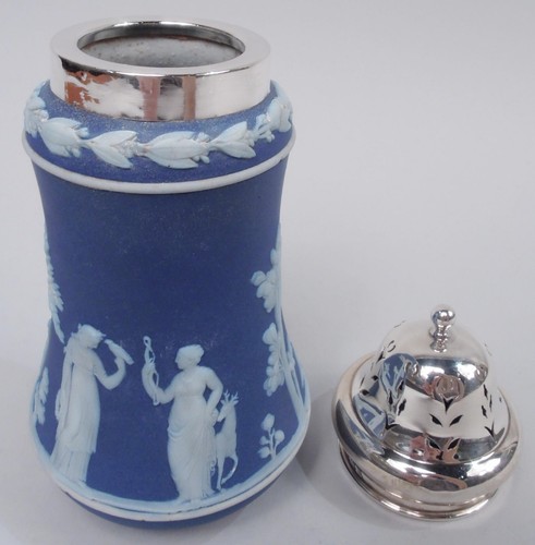 Wedgwood Levi & Salamon Sugar Caster Shaker Inglés Jaspe Plata de Ley - Imagen 5 de 13
