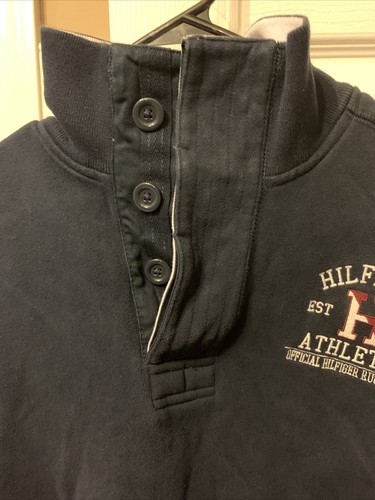 VINTAGE TOMMY HILFIGER ATHLETICS MEDIUM M COLOR Blue Rugby High Collar Type - Picture 7 of 7