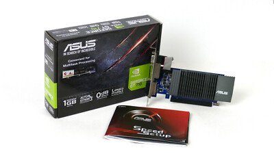 ASUS NVIDIA GeForce GT 710 Silent Grafikkarte (1GB DDR5 Speicher, 0dB Kühlung,