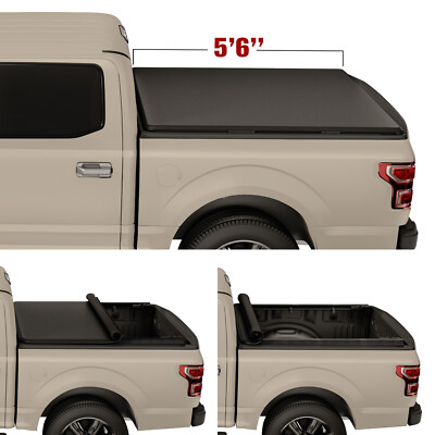 Soft Roll-Up Tonneau Cover Truck Bed for 2004-2014 F150 5.5FT/67''