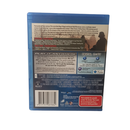District 9 (Blu-Ray DVD Digital) Movie Action Sci-Fi Fantasy Aliens Crime Family - Picture 2 of 10