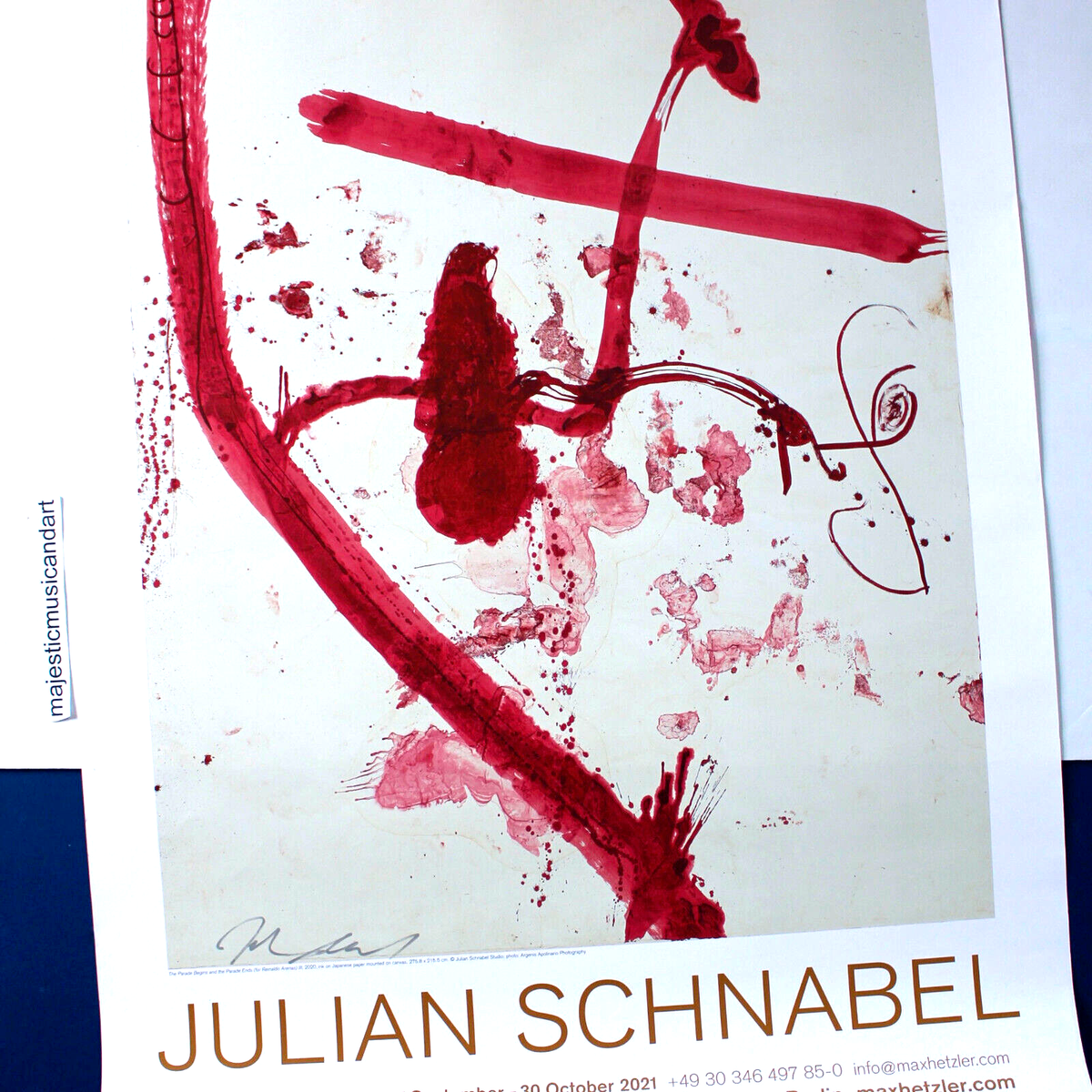 SIGNED JULIAN SCHNABEL ORIGINAL 2021 EXHIBITION POSTER | eBay