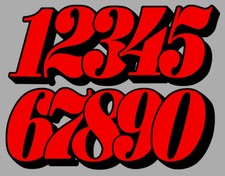 STICKER NUMERO COURSE RACING TRIAL MOTO CROSS AUTOCOLLANT STICKER NU017RN