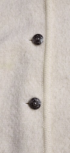 Carroll Reed Vintage Womens Wool Cardigan Sweater Silver Buttons Size 12 Large - Picture 3 of 13