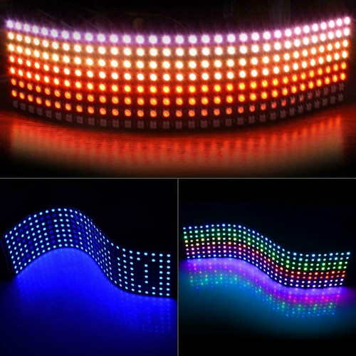 ARGB Led Digital Ring light Panel Matrix Screen 5050 RGB WS2812B strip light 5V - Picture 2 of 22