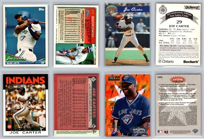 #ad Joe Carter 4 Card Collectors Lot Blue Jays Indians $4.99
