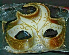 MASQUERADE CARNIVAL MARDI GRAS VENETIAN MASK M7228 Gold 