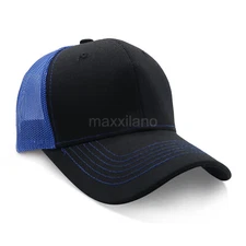 Trucker Hat Mesh Baseball Cap Mens Plain Adjustable Blank Snapback Ball Hats