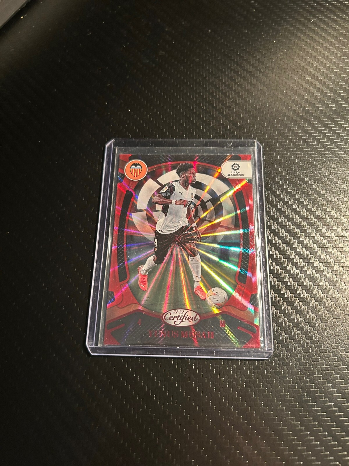 Yunus Musah - Valencia - 2021-22 Panini Chronicles Certified La Liga - Red Holo