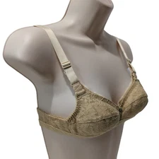 Jeunique 26A Beige Lace Cup Wireless Bra Full Support Style J3110