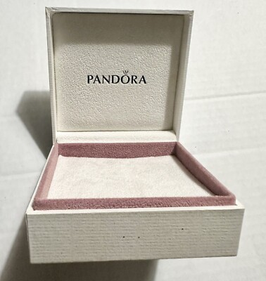 Pandora Classic White/Mauve Pink (Box only) Jewelry Presentation Gift Box 3.5 