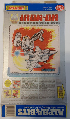 Vintage 1986 Post Alpha-Bits Go-Bots Iron-On Transfer Unused Leader-1
