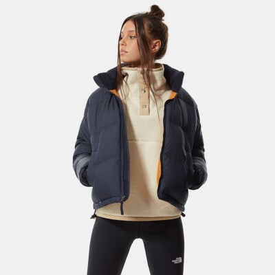 The North Face Womens Down Paralta Puffer Jacket Navy Medium UK