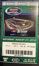 Irwin Tools Night Race NASCAR Bristol Full Ticket 8/21/10