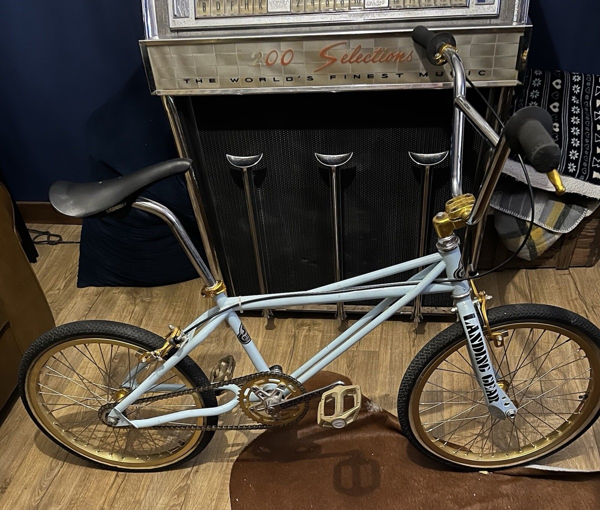 Quadangle S E Racing Old School BMX Blue And Gold Complete Bike Rare  1983