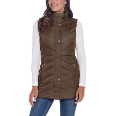 Weatherproof Ladies' Quilted Vest,Mocha, Size   S