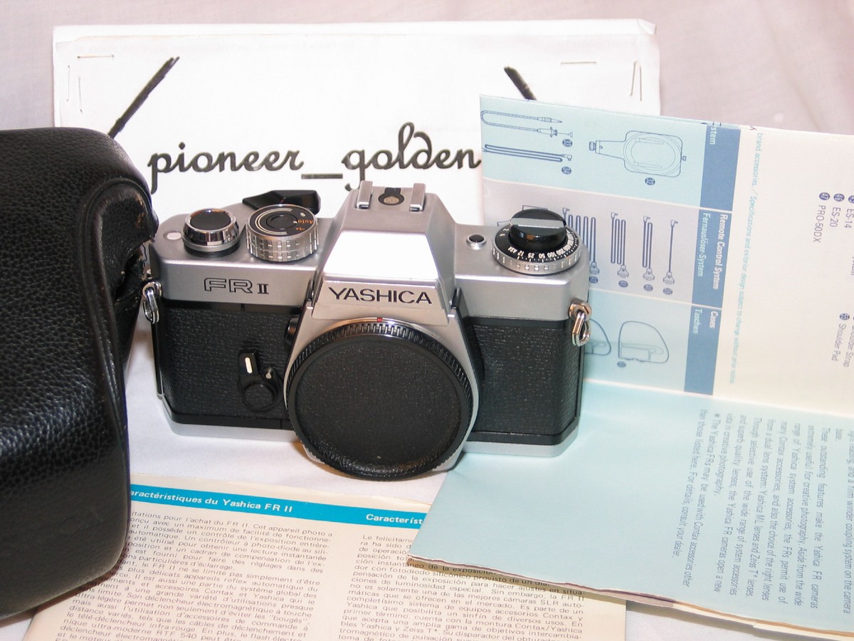 YASHICA FR II 35mm SLR CAMERA BODY w/ Original Case and manual | eBay