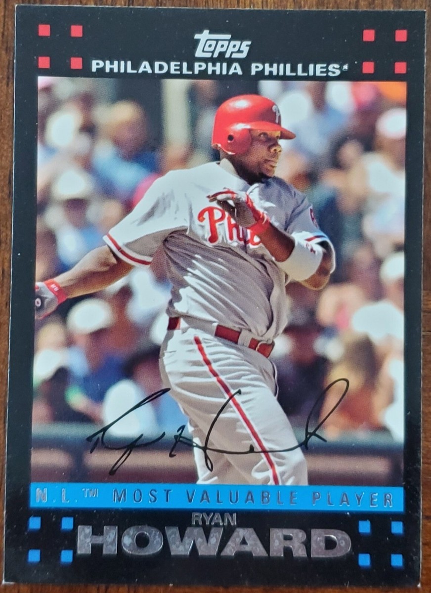 2007 TOPPS RYAN HOWARD NL MVP RED BACK PHILADELPHIA PHILLIES SP