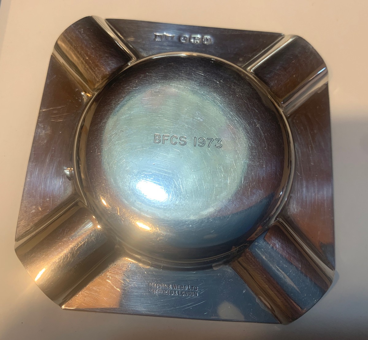 廃盤品 Mappin&Webb SILVER PLTE 細密紋菓子器 共箱718 廃盤品