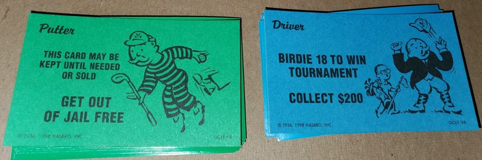 Piezas de repuesto de la edición Monopoly Golf - Solo tarjetas de driver y putter Foto 2 de 4