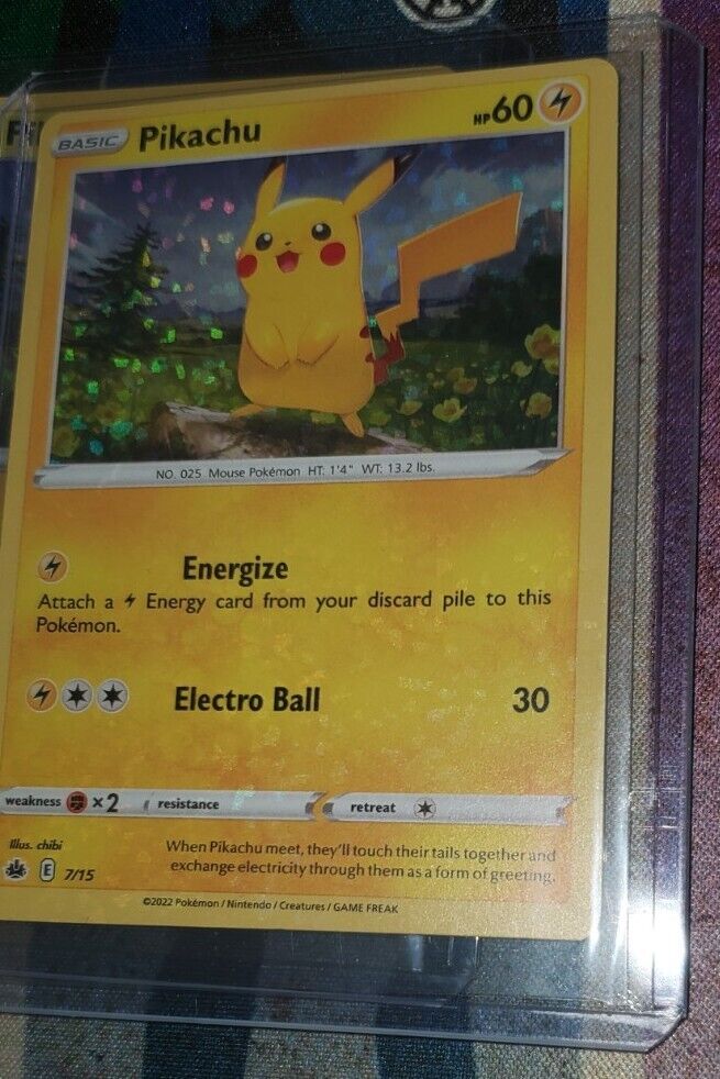 Pikachu McDonalds Happy Meal Holo Foil Promo 2022 Pokemon TCG Card 7/15 🔥