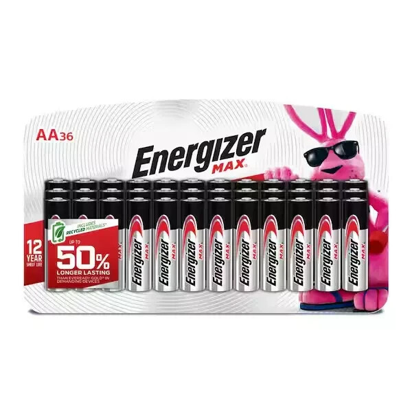 Max Aa Batteries (36-Pack), Double A Alkaline Batteries-image