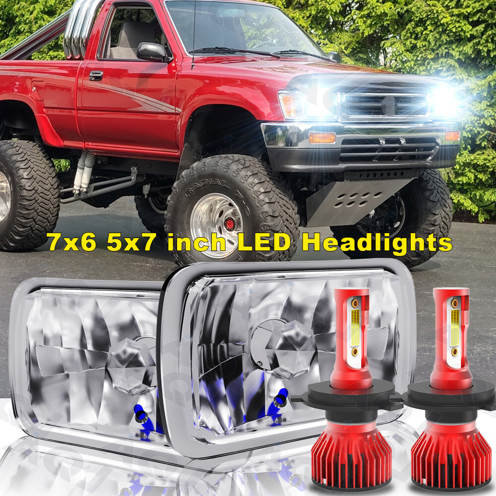 Pair 5x7" 7x6" LED Headlights Hi-Lo DRL For Toyota Pickup 82-95 Tacoma 1995-1997 | UK - Foto 11