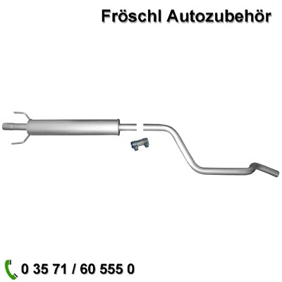 für Opel Meriva A 1.4i 1.6i -16V EDELSTAHL Mitteltopf Auspuff a*