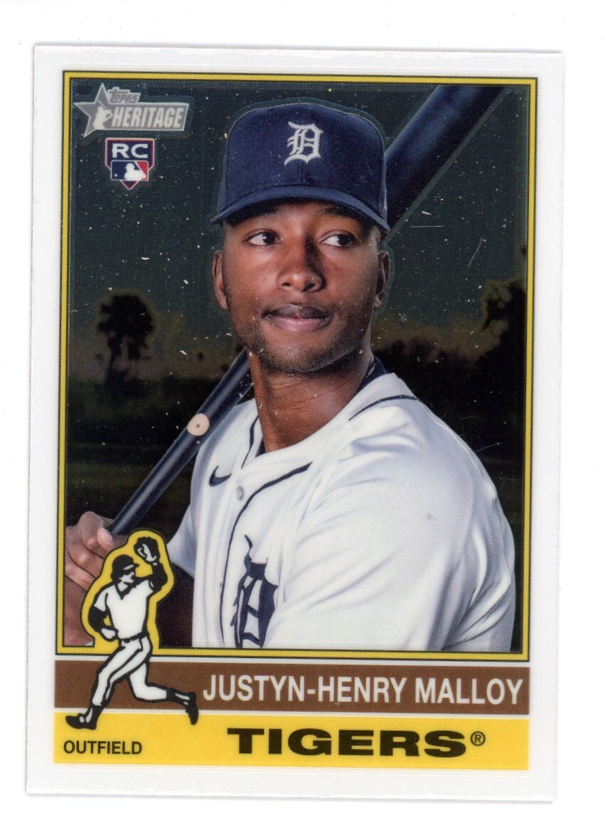 2025 TOPPS  HERITAGE CHROME JUSTYN HENRY MALLOY RC #305 DETROIT TIGERS