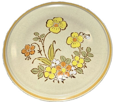 ☆vintage インテリア プレート VINTAGE HEARTHSIDE GARDEN FESTIVAL Stoneware Sunshine Flowers