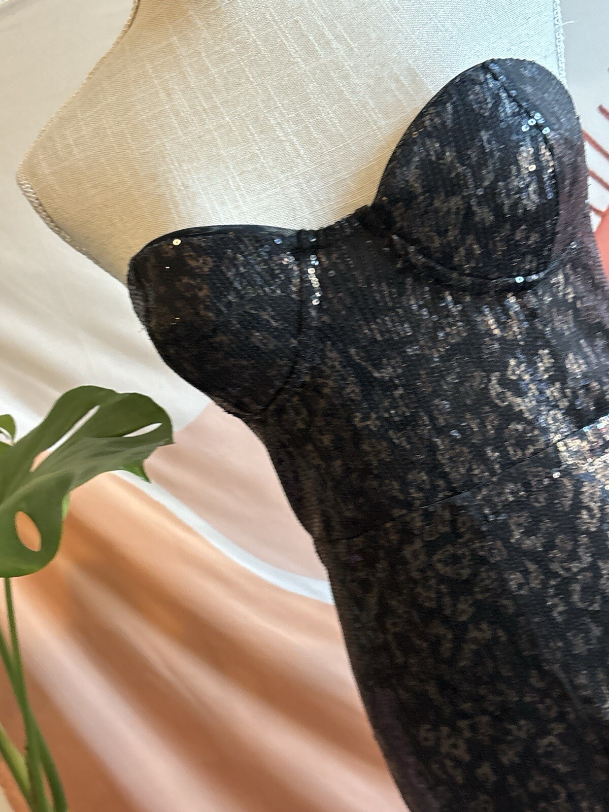 House of Harlow 1960 X Revolve Teri Leopard Sequin Strapless Jumpsuit S image 5