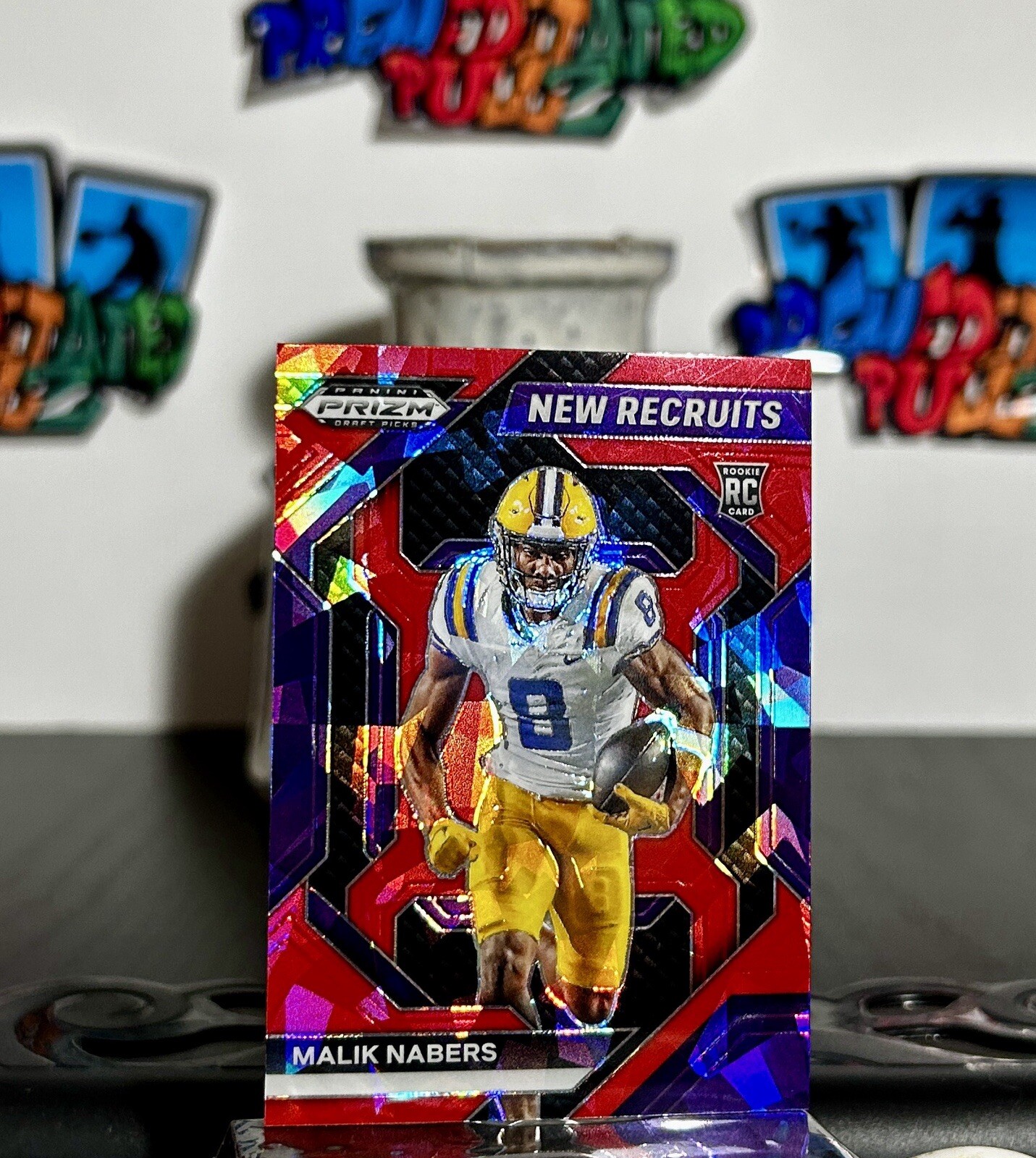 2024 Panini Prizm Draft Picks-Malik Nabers #NR-MNS New Recruits Red Ice Prizm 