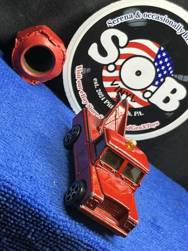 Corgi Juniors Land Rover Tow Truck Red Diecast VG Condition No Hook - Picture 3 of 7