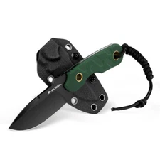 FLISSA 7" Fixed Blade Knife Hunting Knife Full Tang with Kydex Sheath G10 Handle