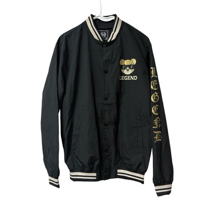 CR-24 Chrome Edge Bordo Cromato Black Gold Bomer Varsity Streetwear Jacket Med