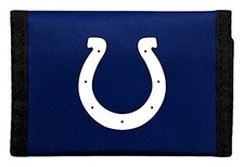 NFL Rico Industries Nylon Trifold Wallet, Indianapolis Colts, 3 x 5-inches
